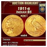 ***Major Highlight*** 1911-s Gold Indian Half Eagl