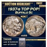 ***Major Highlight*** 1937-s Buffalo Nickel TOP PO
