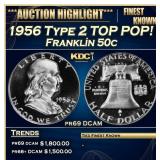 ***Major Highlight*** 1956 Type 2 Proof Franklin H