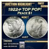 ***Major Highlight*** 1922-p Peace Dollar TOP POP!