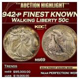 ***Major Highlight*** 1942-p Walking Liberty Half