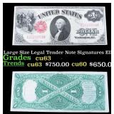 1917 $1 Large Size Legal Tender Note Grades Select
