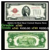 1928A $2 Red Seal United States Note Grades xf