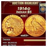 ***Major Highlight*** 1914-d Gold Indian Half Eagl