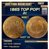 ***Major Highlight*** 1865 Two Cent Piece TOP POP!