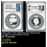 2016-p Star Trek USS Enterprise High Relief  1oz S