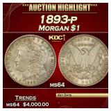 ***Major Highlight*** 1893-p Morgan Dollar $1 ms64