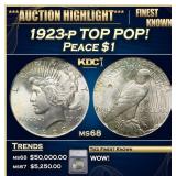 ***Major Highlight*** 1923-p Peace Dollar TOP POP!