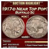 ***Major Highlight*** 1917-d Buffalo Nickel Near T