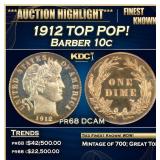 ***Major Highlight*** 1912 Proof Barber Dime TOP P