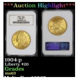 ***Major Highlight*** 1904-p Gold Liberty Double E
