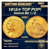 ***Major Highlight*** 1912-p Gold Indian Quarter E