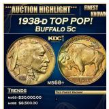 ***Major Highlight*** 1938-d Buffalo Nickel TOP PO