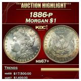 ***Major Highlight*** 1886-p Morgan Dollar $1 ms67