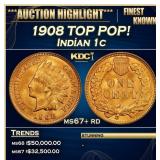 ***Major Highlight*** 1908 Indian Cent TOP POP! 1c