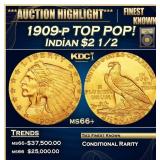***Major Highlight*** 1909-p Gold Indian Quarter E