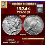 ***Auction Highlight*** 1924-s Peace Dollar $1 ms6