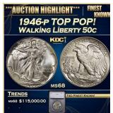 ***Major Highlight*** 1946-p Walking Liberty Half