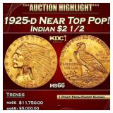 ***Major Highlight*** 1925-d Gold Indian Quarter E