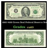 1985 $100 Green Seal Federal Reserve Note Grades S