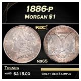 1886-p Morgan Dollar $1 Grades GEM Unc