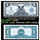 1899 "Black Eagle" $1 large size Blue Seal Silver