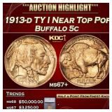 ***Major Highlight*** 1913-d TY I Buffalo Nickel N