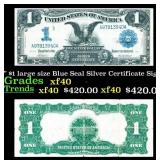 1899 "Black Eagle" $1 large size Blue Seal Silver