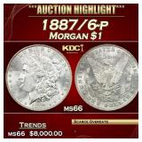 ***Major Highlight*** 1887/6-p Morgan Dollar $1 ms