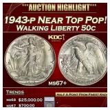 ***Major Highlight*** 1943-p Walking Liberty Half