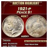 ***Major Highlight*** 1921-p Peace Dollar $1 ms64+