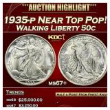 ***Major Highlight*** 1935-p Walking Liberty Half