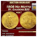 ***Major Highlight*** 1908 No Motto Gold St. Gaude