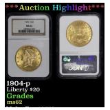 ***Major Highlight*** 1904-p Gold Liberty Double E