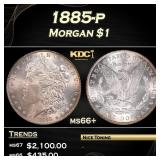 1885-p Morgan Dollar $1 Grades GEM++ Unc