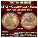 ***Major Highlight*** 1872-p Seated Half Dollar Co