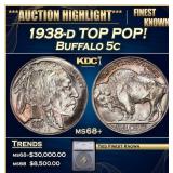 ***Major Highlight*** 1938-d Buffalo Nickel TOP PO