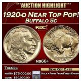 ***Major Highlight*** 1920-d Buffalo Nickel Near T