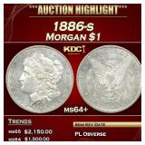 ***Major Highlight*** 1886-s Morgan Dollar $1 ms64