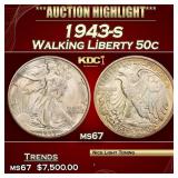 ***Major Highlight*** 1943-s Walking Liberty Half