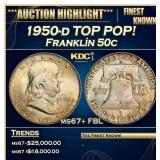 ***Major Highlight*** 1950-d Franklin Half Dollar