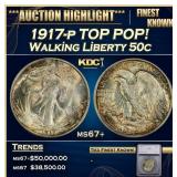 ***Major Highlight*** 1917-p Walking Liberty Half