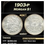 1903-p Morgan Dollar $1 Grades Choice+ Unc