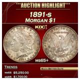 ***Major Highlight*** 1891-s Morgan Dollar $1 GEM+
