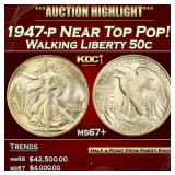***Major Highlight*** 1947-p Walking Liberty Half