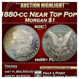 ***Major Highlight*** 1880-cc Morgan Dollar Near T