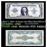 **Star Note** 1923  $1 large size Blue Seal Silver