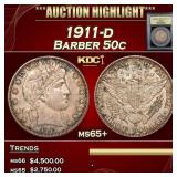 ***Major Highlight*** 1911-d Barber Half Dollars 5