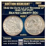 ***Major Highlight*** 1842 Sm Date Lg Let Seated H