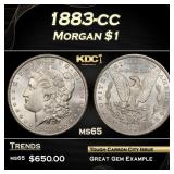 1883-cc Morgan Dollar $1 Grades GEM Unc